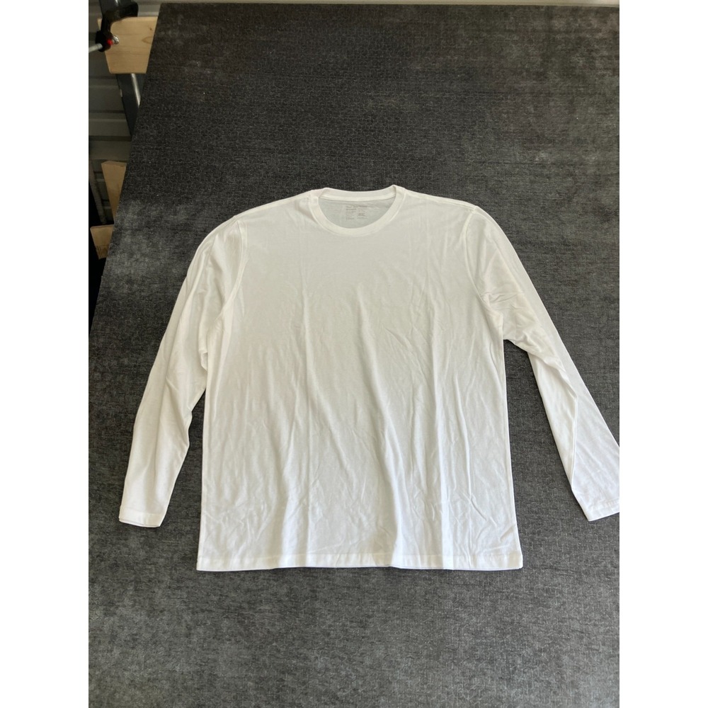 Fresh Clean Threads T-Shirt Mens 2XL White Soft Knit Cotton Crew Neck‎ Casual